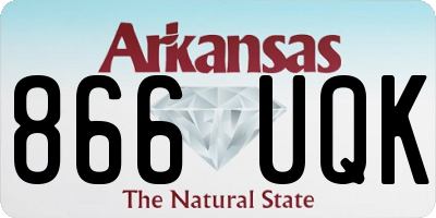 AR license plate 866UQK