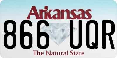 AR license plate 866UQR