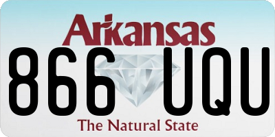AR license plate 866UQU