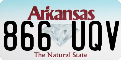 AR license plate 866UQV