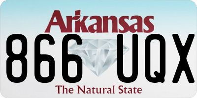 AR license plate 866UQX