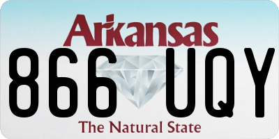 AR license plate 866UQY