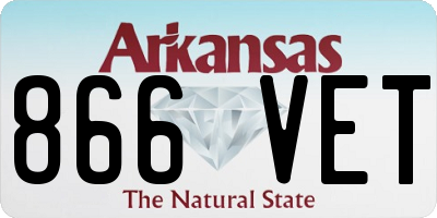 AR license plate 866VET