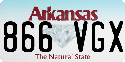 AR license plate 866VGX