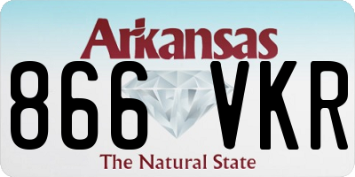 AR license plate 866VKR