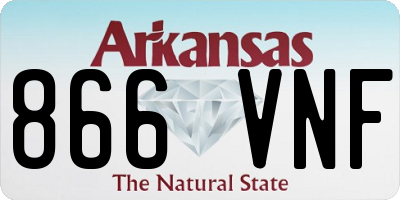 AR license plate 866VNF