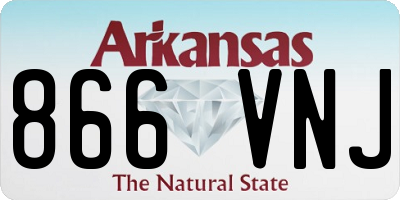 AR license plate 866VNJ
