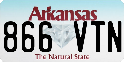 AR license plate 866VTN