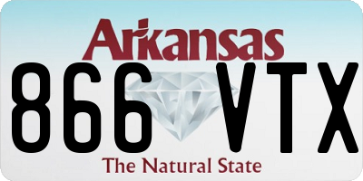 AR license plate 866VTX