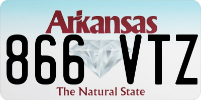 AR license plate 866VTZ