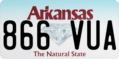 AR license plate 866VUA