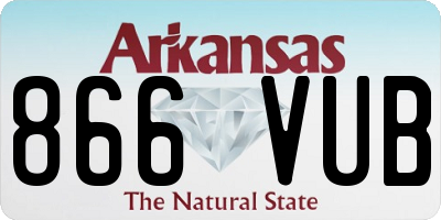 AR license plate 866VUB