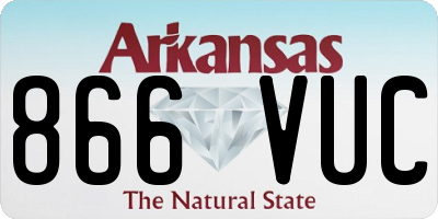 AR license plate 866VUC
