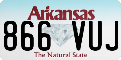 AR license plate 866VUJ