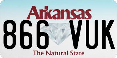 AR license plate 866VUK