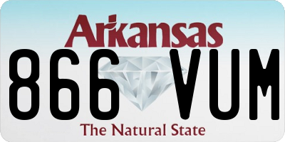 AR license plate 866VUM