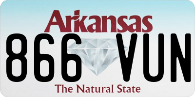 AR license plate 866VUN