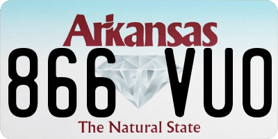 AR license plate 866VUO