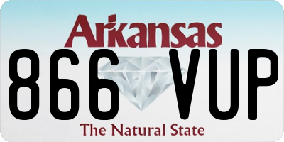 AR license plate 866VUP