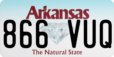 AR license plate 866VUQ