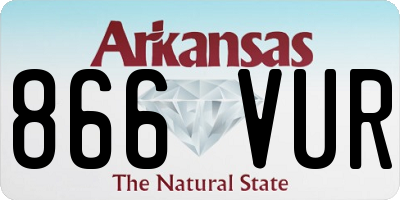 AR license plate 866VUR