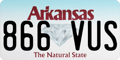 AR license plate 866VUS