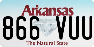 AR license plate 866VUU