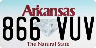 AR license plate 866VUV