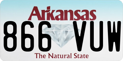 AR license plate 866VUW