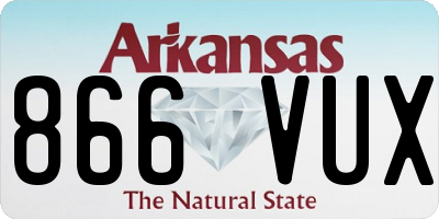 AR license plate 866VUX