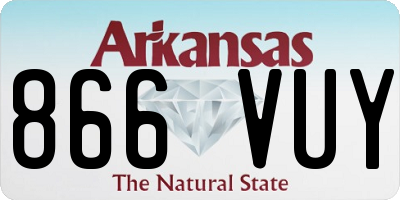 AR license plate 866VUY