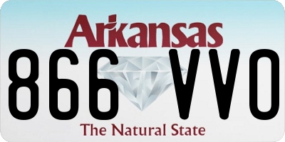 AR license plate 866VVO
