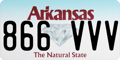 AR license plate 866VVV