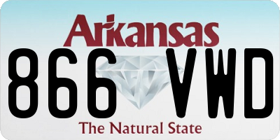 AR license plate 866VWD