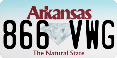 AR license plate 866VWG