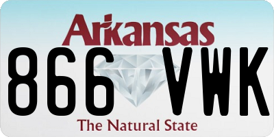AR license plate 866VWK