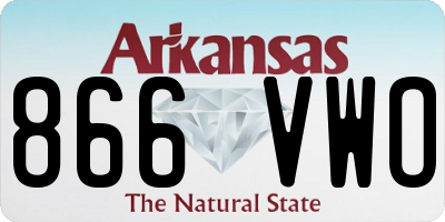 AR license plate 866VWO