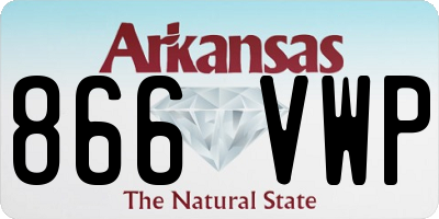 AR license plate 866VWP