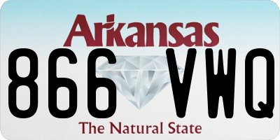 AR license plate 866VWQ