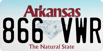 AR license plate 866VWR