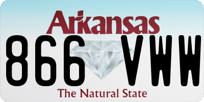 AR license plate 866VWW