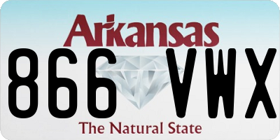 AR license plate 866VWX