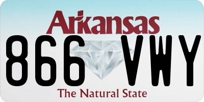 AR license plate 866VWY