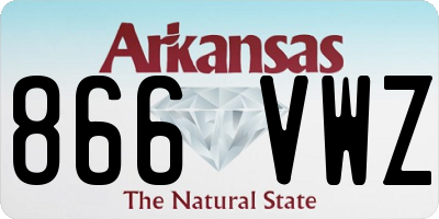 AR license plate 866VWZ