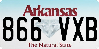 AR license plate 866VXB