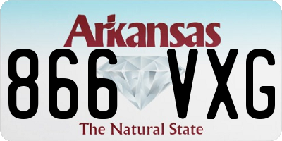 AR license plate 866VXG