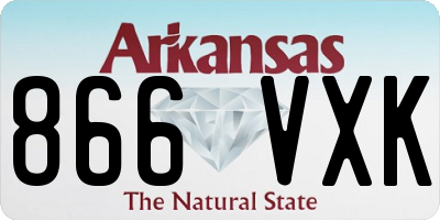 AR license plate 866VXK