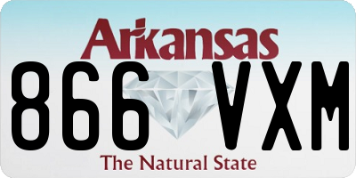 AR license plate 866VXM