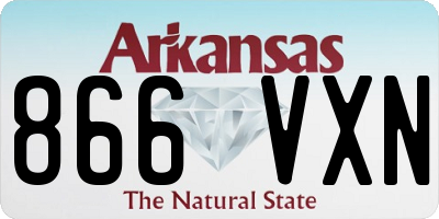 AR license plate 866VXN