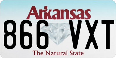 AR license plate 866VXT